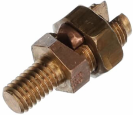 Short Stud Single Service Post Connector for 3 - 10 Stranded, 2 - 10 Solid, 3/8 Inch Stud