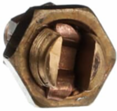 Short Stud Single Service Post Connector for 3 - 10 Stranded, 2 - 10 Solid, 3/8 Inch Stud