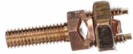 Long Stud Single Service Post Connector, 3/8 Inch Stud Size for Grounding