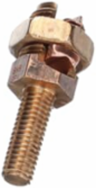 Long Stud Single Service Post Connector, 3/8 Inch Stud Size for Grounding
