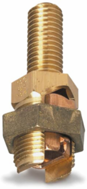 Long Stud Single Service Post Connector, 3/8 Inch Stud Size for Grounding