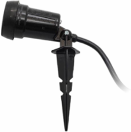 Portable Spike Light 6 Foot Cord, Black, Aluminum Alloy Construction