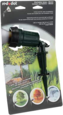 Portable Green Spike Light with 6 Foot Cord, Aluminum Alloy Construction
