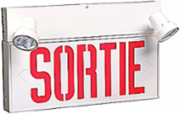 Sortie Sign Unit with 2 LED Lamps, 12V-4W, Universal Steel Mount, 16 lbs.