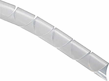 Spiral Wrap - Natural Polyethylene, 0.250 Inch OD, 1.14mm Wall Thickness, 100 ft Length