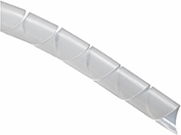 Spiral Wrap - Natural Polyethylene, 0.250 Inch OD, 1.14mm Wall Thickness, 100 ft Length