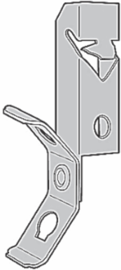 Clip to Rod/Wire Hanger, Z Purlin, 3/8 Inch, Steel