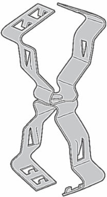 Back to Back Conduit Clip, 1-1/4 Inch to 1 Inch, Steel