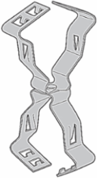 Back-to-Back Conduit Clip, Steel, 3/8 Inch to 1 Inch Size
