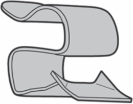 Cable Snap Clip 0.468-0.562 Inch, Steel, Flange Thickness 3/16 Inch