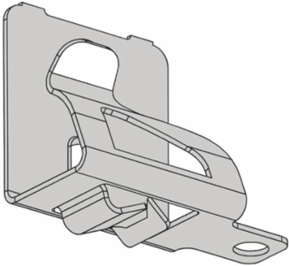 MC/AC Cable Clip - Steel, Zinc Phosphate Finish, Supports 2 Runs