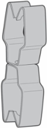 Back-to-Back Snap-In Clip 1 Inch to 1 Inch, Steel Material