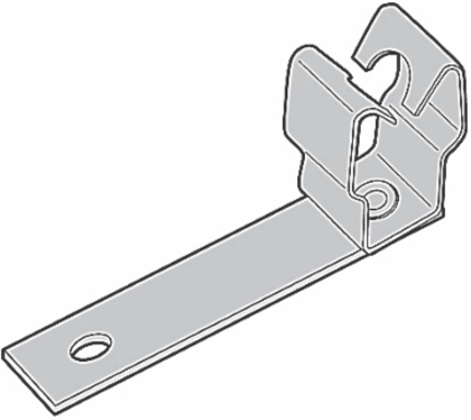 Nailing Bracket 1/2 Inch Steel, 21.62x5.12x6.62 Inch Outer Dimensions
