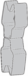 1/2 Inch Back-to-Back Conduit Clip, Steel Material, Clamping Design