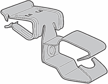 Clip, Flange Side-Mount Snap-In 3/4 Inch, Steel, Flange Thickness 5/16 to 1/2 Inch
