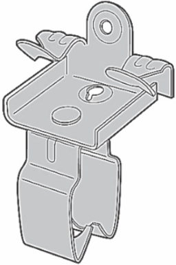 Clip Flange-Mount Snap-In, 3/4 Inch Size, Steel Material