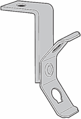 Hanger Rod Single Bracket 1/4 Inch Steel with 3 Holes