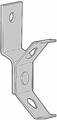 Hanger Rod with Offset Bracket, 1/4 Inch Steel, 3 Holes