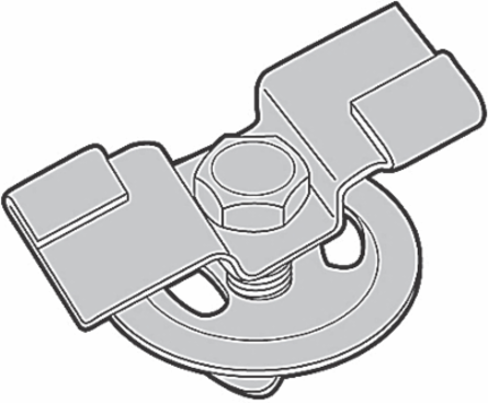 Back to Back Conduit Clip, #8-32 x 7/16 Inch, Steel, 18.5 lbs per 100