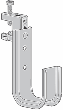 Hook Cable Support J 1-5/16 Inch Steel 100 lbs Capacity