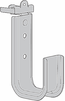 Hook, Cable Support, 2 Inch Diameter, 100 Pounds Load Capacity, Steel