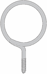 Threaded Eye Screw, 3/4 Inch Diameter, UNC Thread Size, Steel