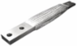 Standard Flexible Braid Connector 18 Inch Long, Copper, 2-Hole NEMA Pads