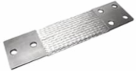 Copper Flex Braid Connector 12 Inch Length, 4/1 Hole NEMA Pads