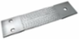 Standard Flexible Braid Connector 12 Inch Long, Tin-Plated Copper, 2-Hole to 1-Hole
