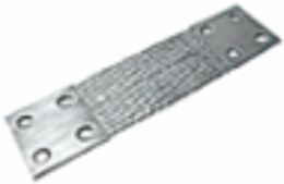 Standard Flexible Braid Connector 304 mm Long, 4 Hole NEMA, Tin-Plated Copper