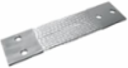 Flexible Braid Connector 14 Inch, Tin-Plated Copper, 2-Hole NEMA Pads