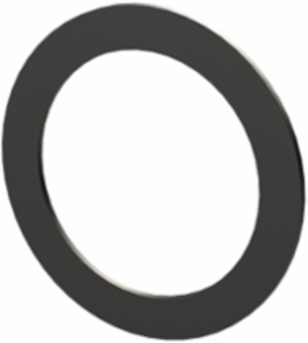 Captive Thread Sealing Washer, Black Rubber, For Conduit Fittings