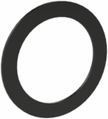 Captive Thread Sealing Washer, Black Rubber, For Conduit Fittings