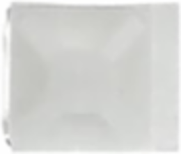 4-Way Mini Adhesive Mounting Base, 0.50 Inch Natural Nylon, 100 Pack