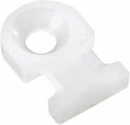 Mini Mounting Base Natural Nylon 0.4 x 0.3 Inch for #5 Screw Mounting
