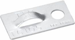 Aluminum Mounting Plate 1 Inch x 0.5 Inch for #10 Screw, Up to 450 C, Weather Resistant