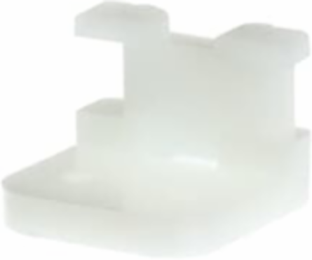 Right Angle Mounting Bracket 1 Inch x 1 Inch Natural Nylon, #4 Screw