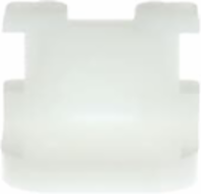 Right Angle Mounting Bracket 1 Inch x 1 Inch Natural Nylon, #4 Screw