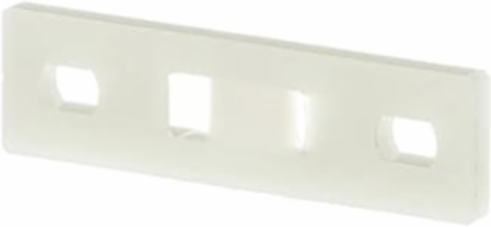 Multiple Bundle Mounting Strip, 1.7 Inch Length, Natural Nylon 6.6, Screw Mounting