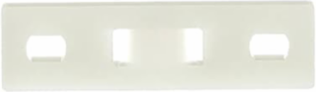 Multiple Bundle Mounting Strip, 1.7 Inch Length, Natural Nylon 6.6, Screw Mounting