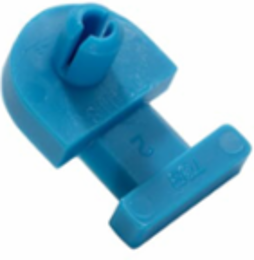 Rivet-Mounted Base 0.75 Inch x 0.50 Inch Blue Nylon, Rated -40 to +185 F