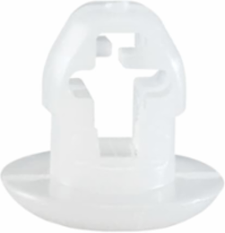 Push-In Mount Clamp 0.44 Inch x 0.41 Inch Natural Nylon, Snap-In for Wire Management
