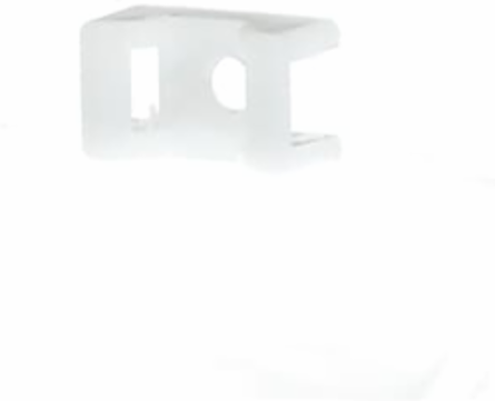 Saddle Support Base Natural Nylon 0.9x0.5 Inch with #10 Screw Mount