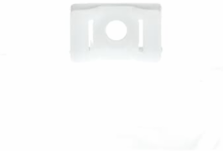 Saddle Support Base Natural Nylon 0.9x0.5 Inch with #10 Screw Mount