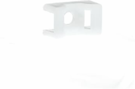Saddle Support Base Natural Nylon 0.9x0.5 Inch with #10 Screw Mount