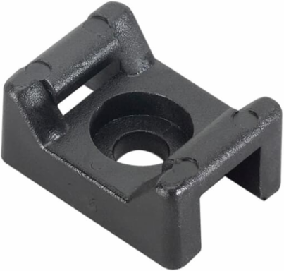 SADDLE SUPPORT BASE .9X.5IN BLK NYL