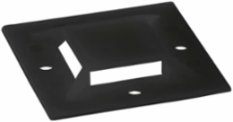 4-Way Mounting Base, 1.5 Inch x 1.5 Inch, Black Nylon, Adhesive/Screw 50 Pack