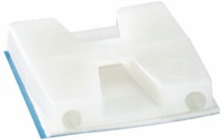 Two-Way Mounting Base, Natural Nylon 6.6, 1.1 Inch x 1.1 Inch, Epoxy Glue