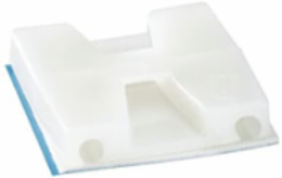 Two-Way Mounting Base, Natural Nylon 6.6, 1.1 Inch x 1.1 Inch, Epoxy Glue