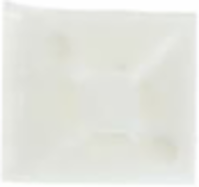 4-Way Adhesive Mounting Base 0.75 Inch Natural Nylon, Self-Adhesive, 4 Entrances